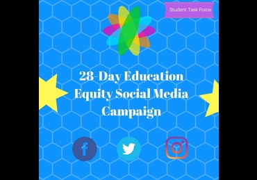 Graphic of 28 Day Education Equity Challenge Flyer